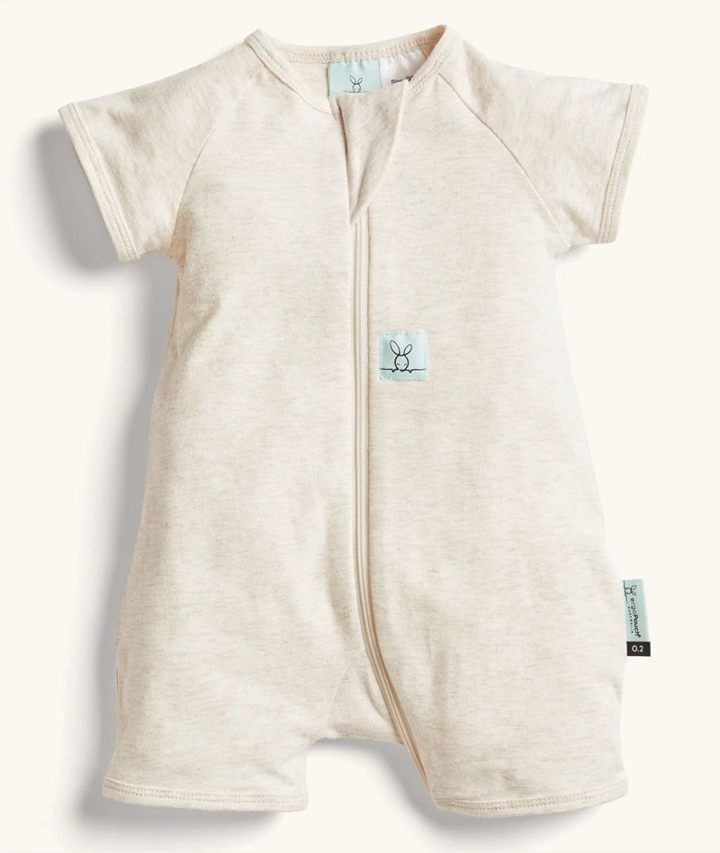 ergoPouch Australia Short Sleeve Layer 0.2 TOG - Oatmeal Marle