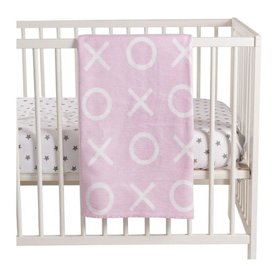 Playgro Home Brushed Blanket - Hugs And Kisses Pink