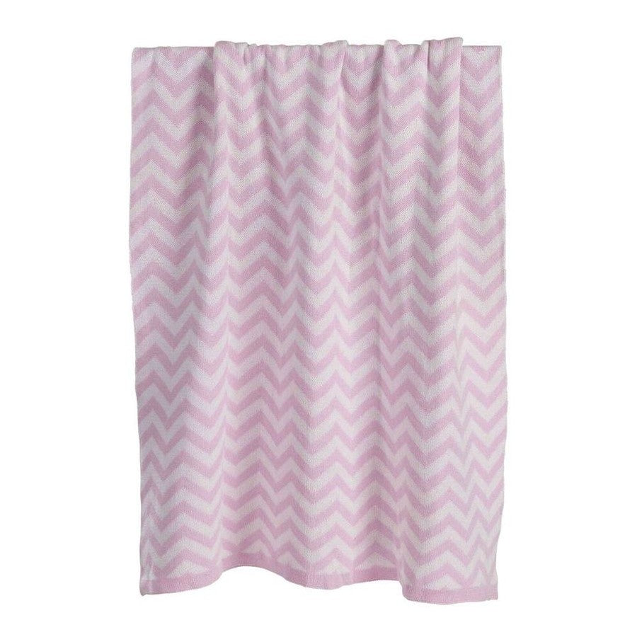 Playgro Home Cotton Blanket - Pink And White