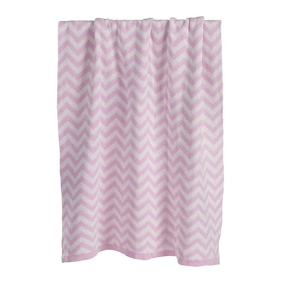Playgro Home Cotton Blanket - Pink And White