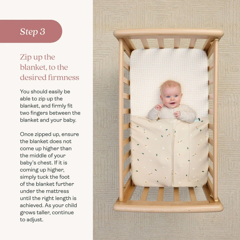 ergoPouch Australia HugMe Blanket 1.0 & 2.5 TOG Bedside Sleeper - Caramel Grid