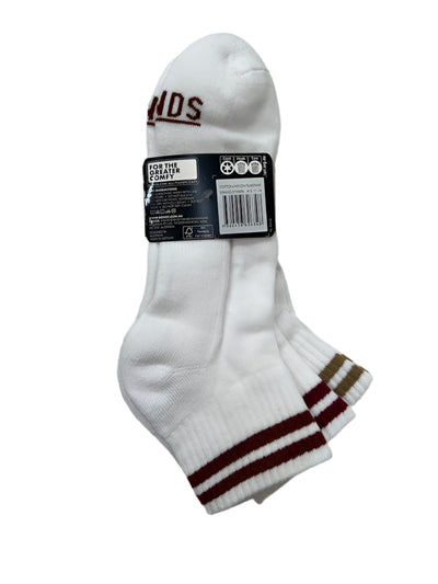Bonds Mens Street Quarter Crew Socks 3 Pack - White Pack