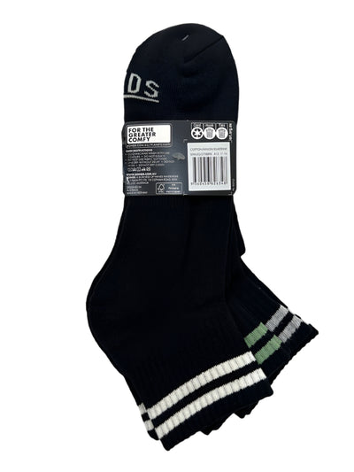 Bonds Mens Street Quarter Crew Socks 3 Pack - Black Pack