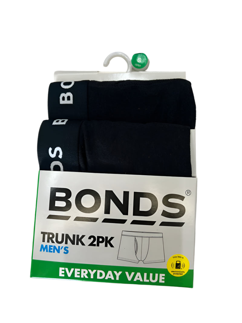 Bonds Mens Everyday Trunk 2 Pack - Black