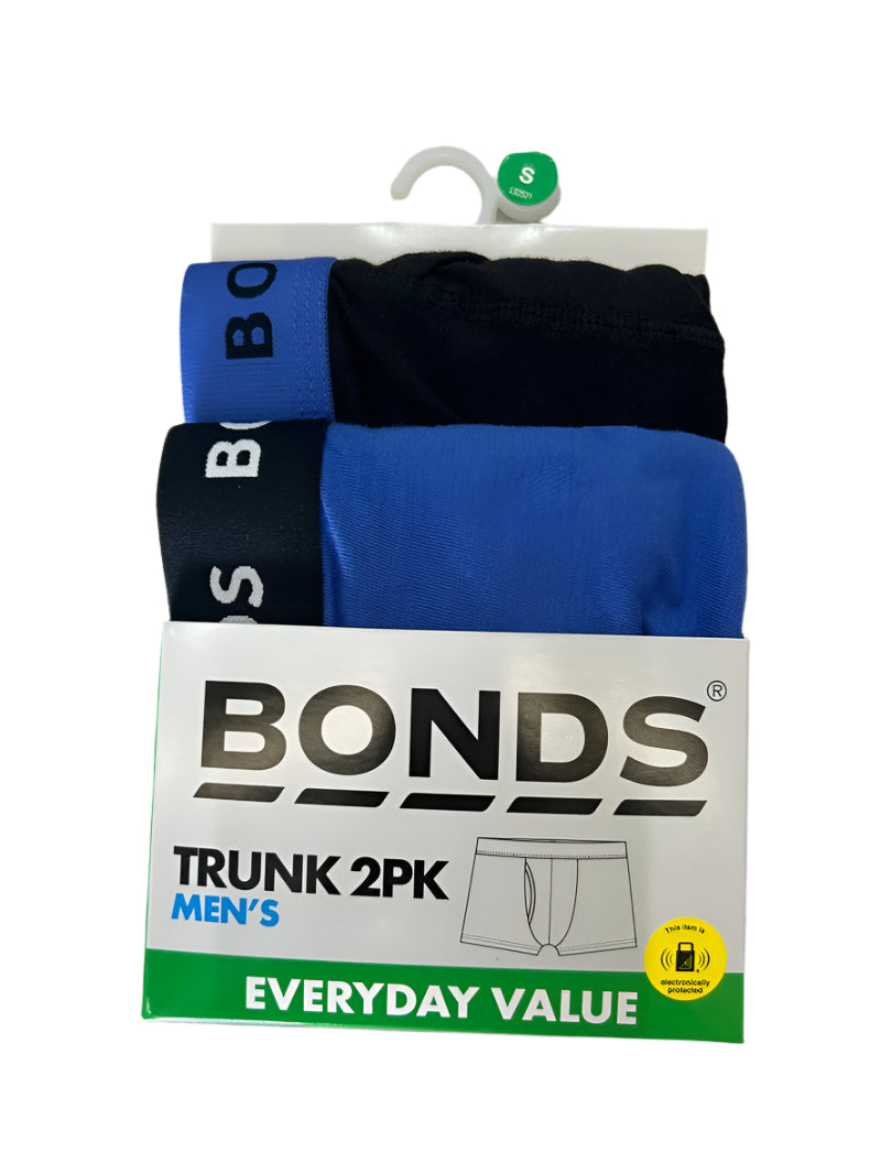 Bonds Mens Everyday Trunk 2 Pack - Blue/Black