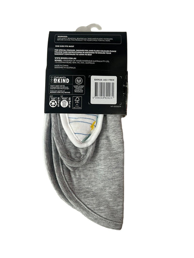 Bonds Baby Stretchies Bib 2 Pack - Print/New Grey Marle
