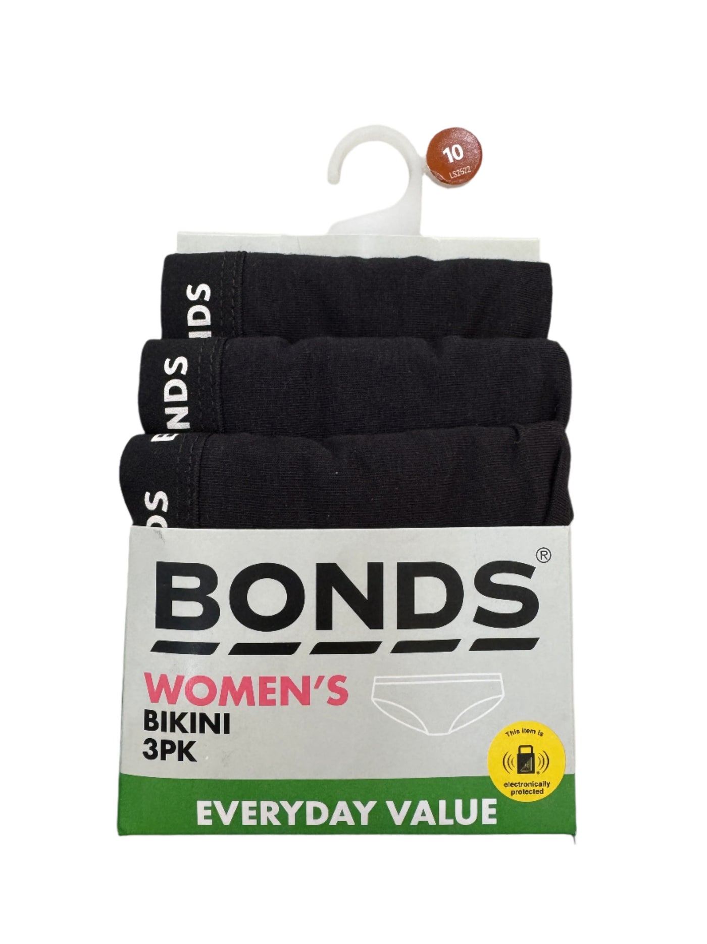 Bonds Womens Everyday Bikini 3 Pack - Black