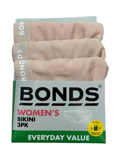 Bonds Womens Everyday Bikini 3 Pack - Natural