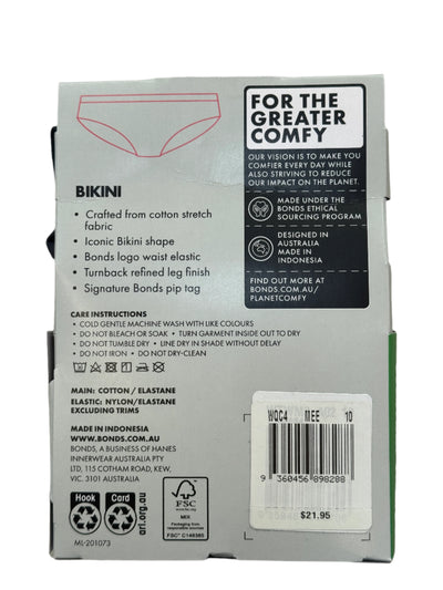 Bonds Womens Everyday Bikini 3 Pack - Midnight