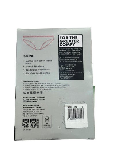 Bonds Womens Everyday Bikini 4 Pack - Black/Nude