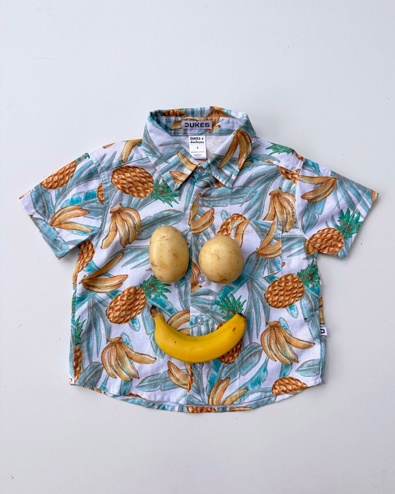 Dukes The Brand Duke Dress Shirt - Pineapple and Banana Print