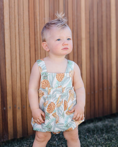 Dukes The Brand Duke Unisex Overalls - Pineapple and Banana Print