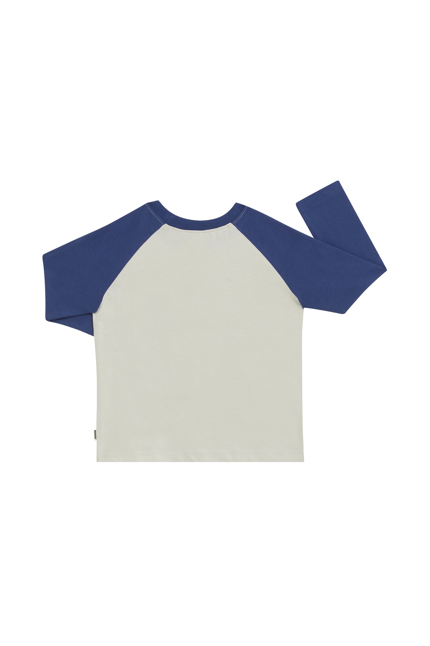 Bonds Kids Next Gen Long Sleeve Raglan Tee - Bastille Blue and Stone Throw