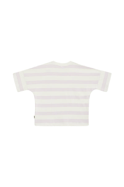 Bonds Kids Drop Shoulder Tee - Triple Threat Lilac Stripe