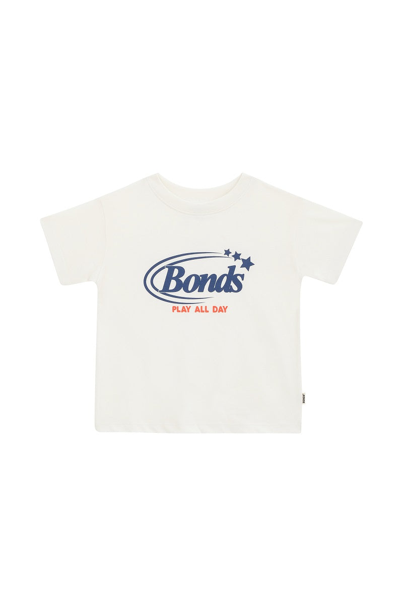 Bonds Kids Short Sleeve Crew Tee - Play All Day