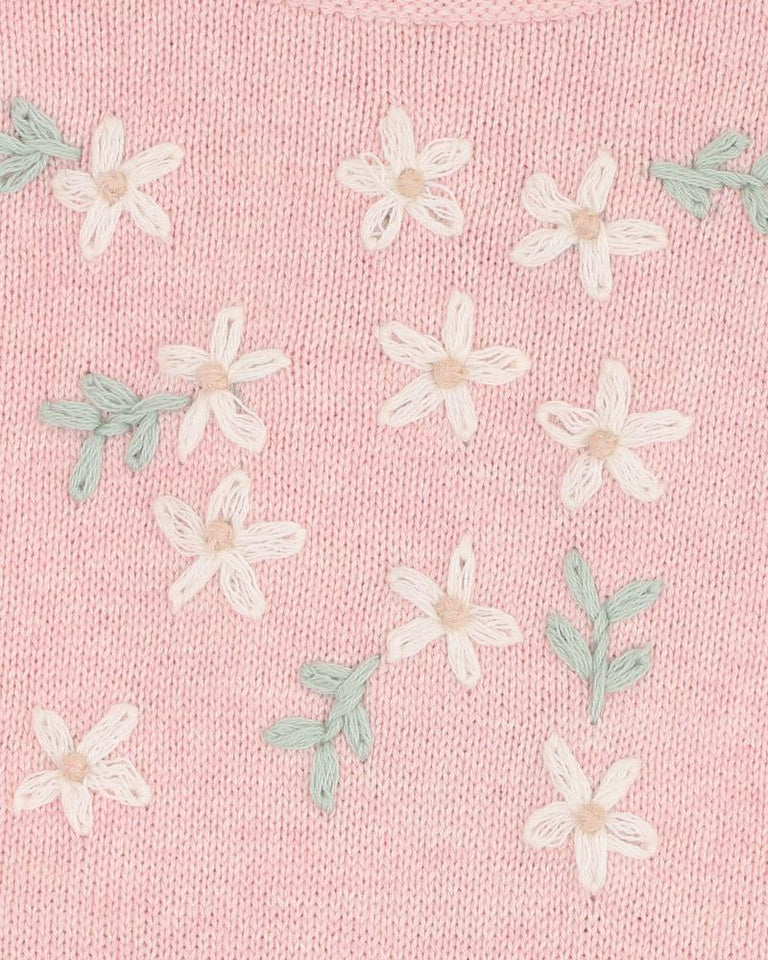Bebe By Minihaha Nancy Knitted Dress - Pale Pink Marl