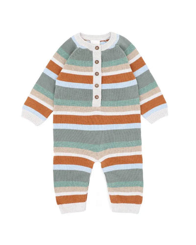 Bebe By Minihaha Mateo Stripe Knitted Romper