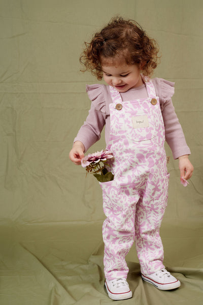Kapow Kids Lavender Fleece Overalls