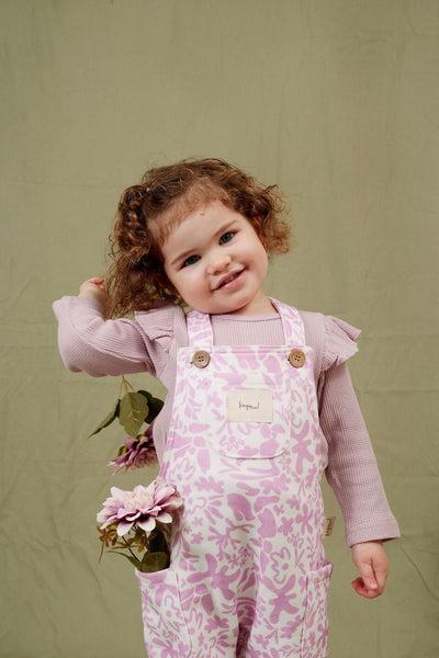 Kapow Kids Lavender Fleece Overalls