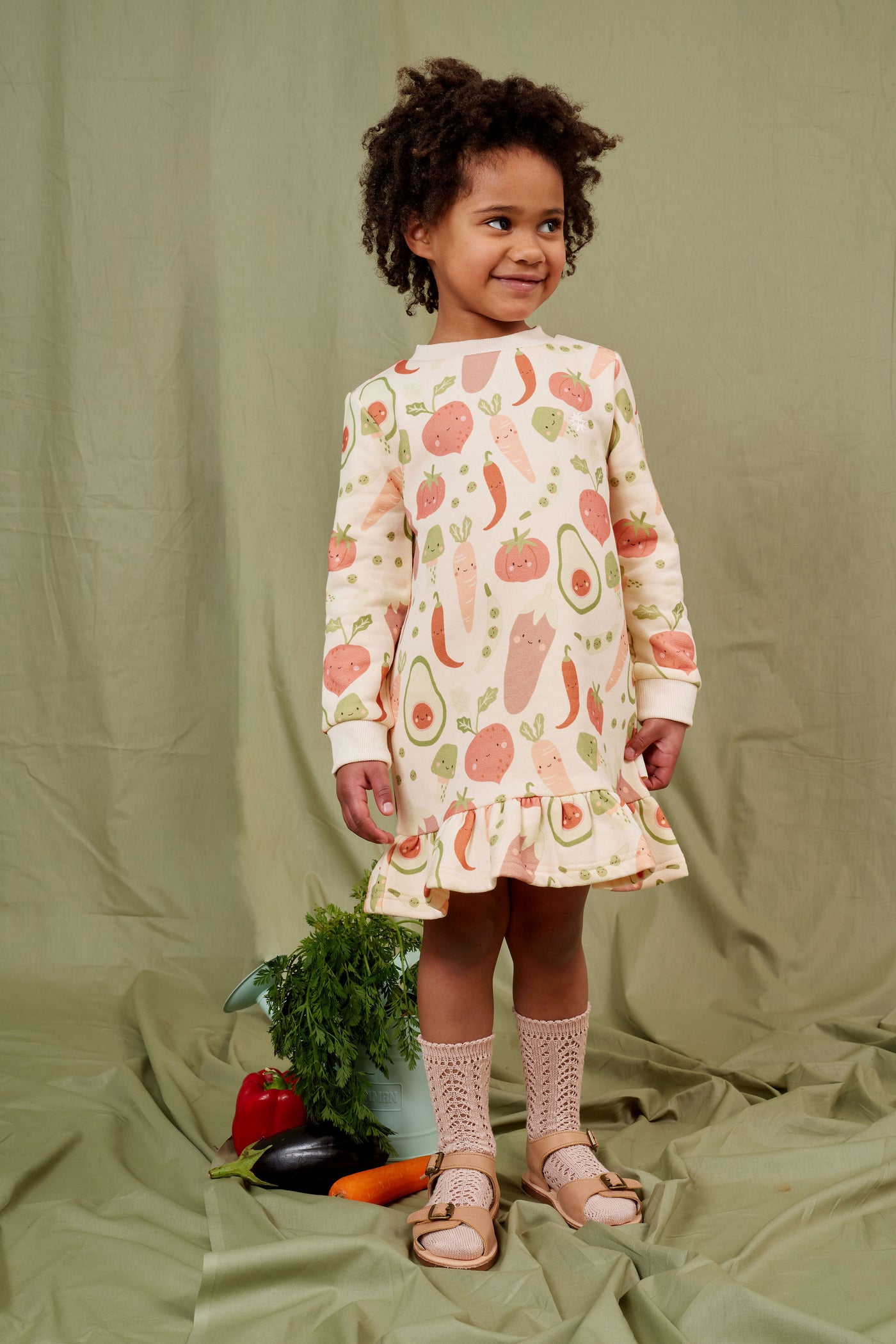 Kapow Kids Veggie Crew Drop Waist Dress