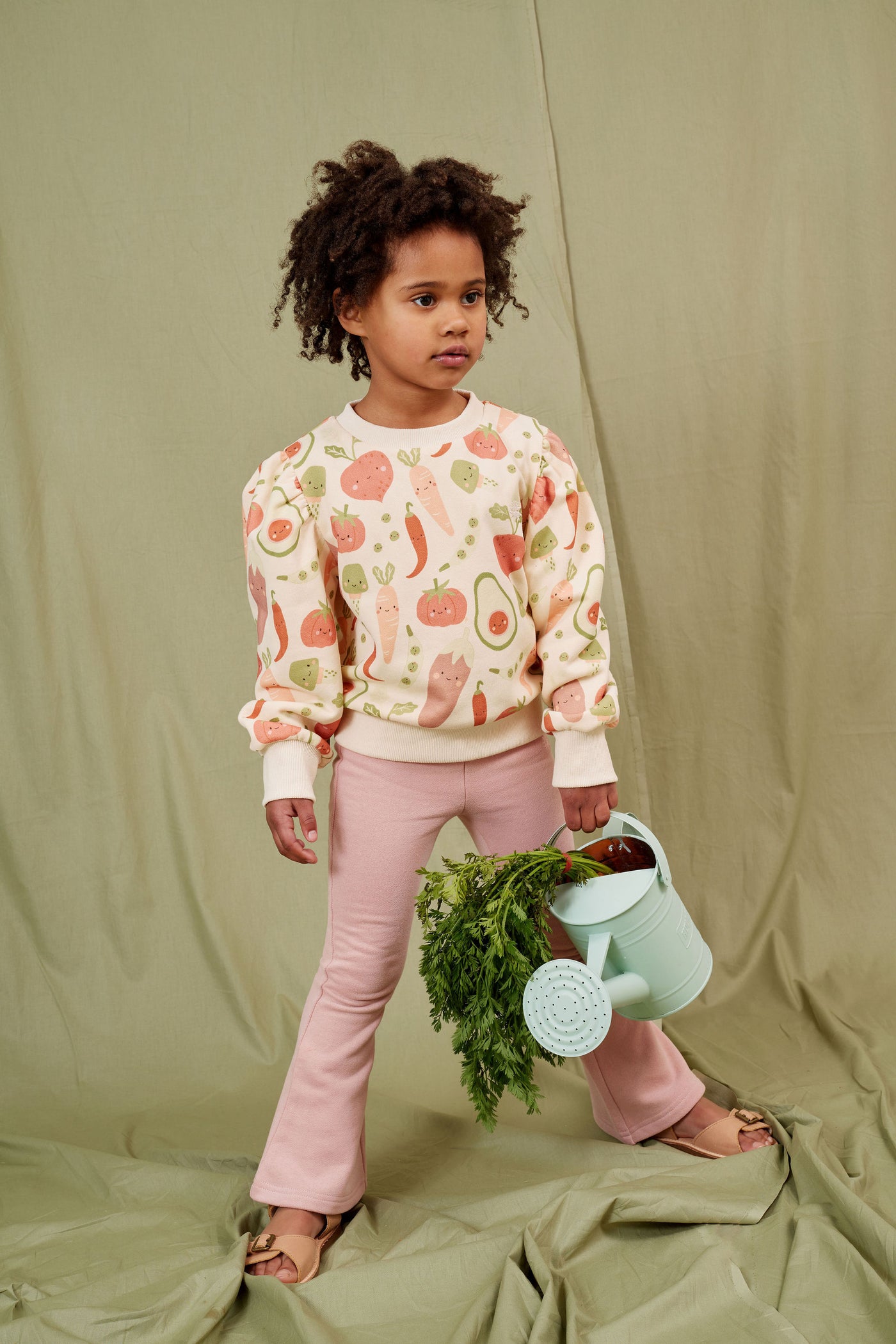 Kapow Kids Veggie Crew Yardage Puff Sweater