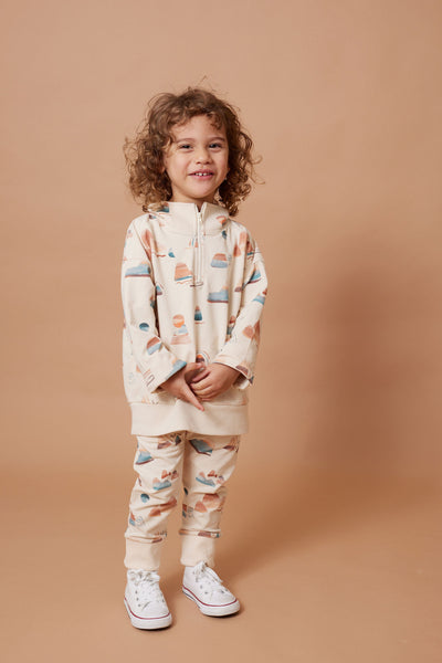 Kapow Kids Mountain Top Half Zip Sweater