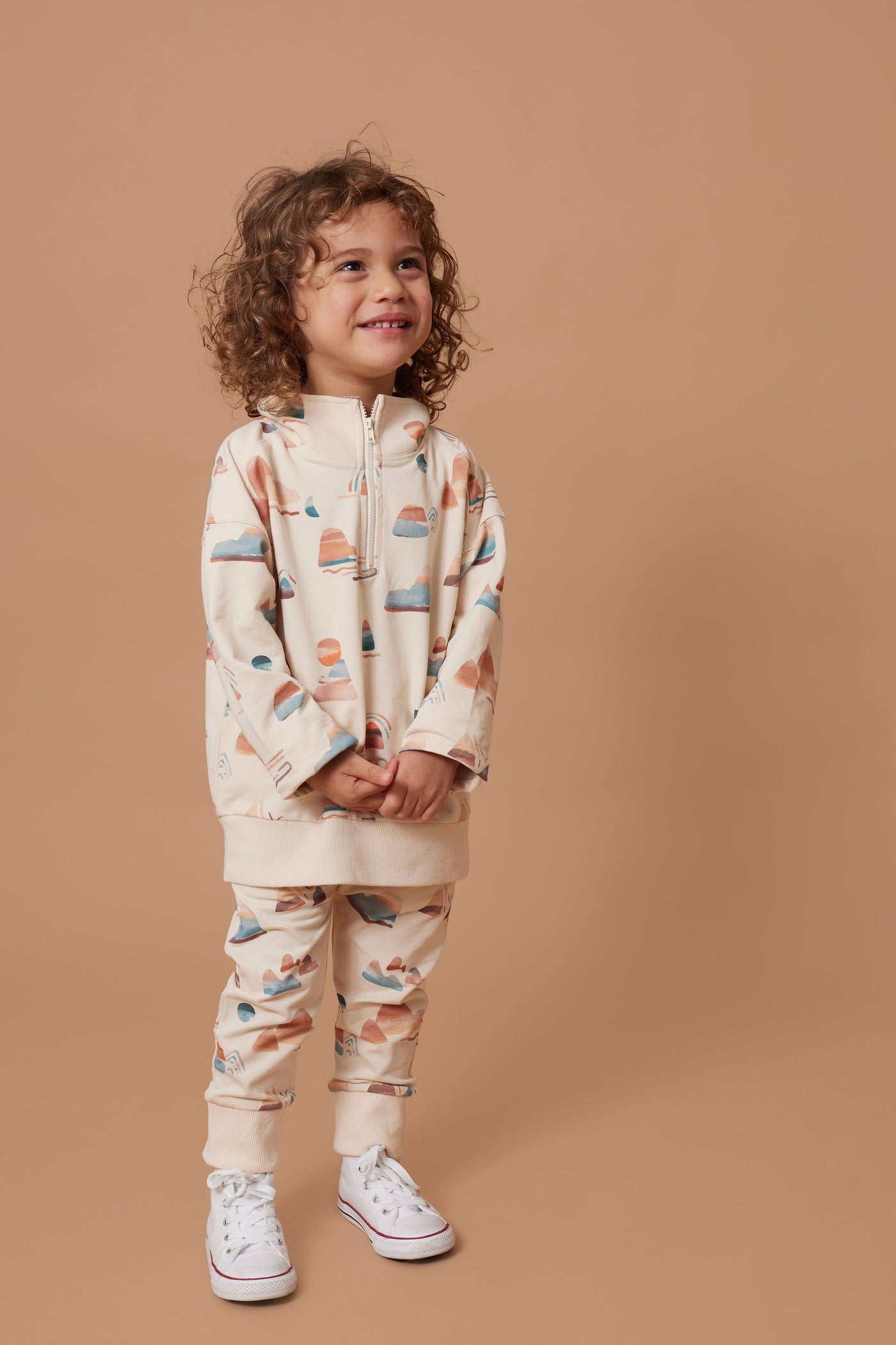 Kapow Kids Mountain Top Half Zip Sweater