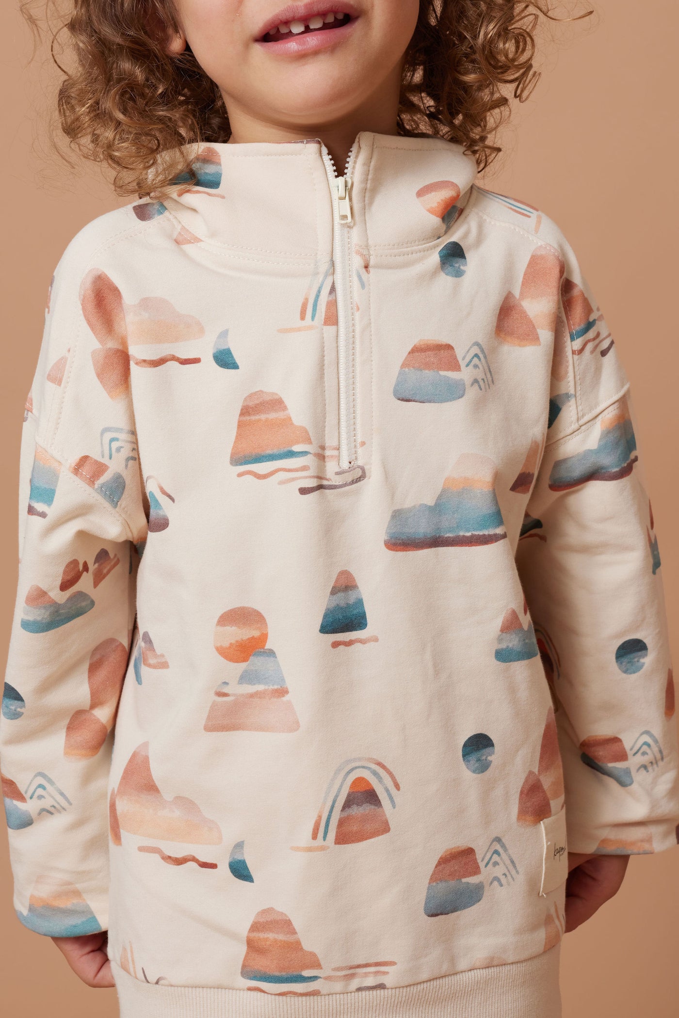 Kapow Kids Mountain Top Half Zip Sweater