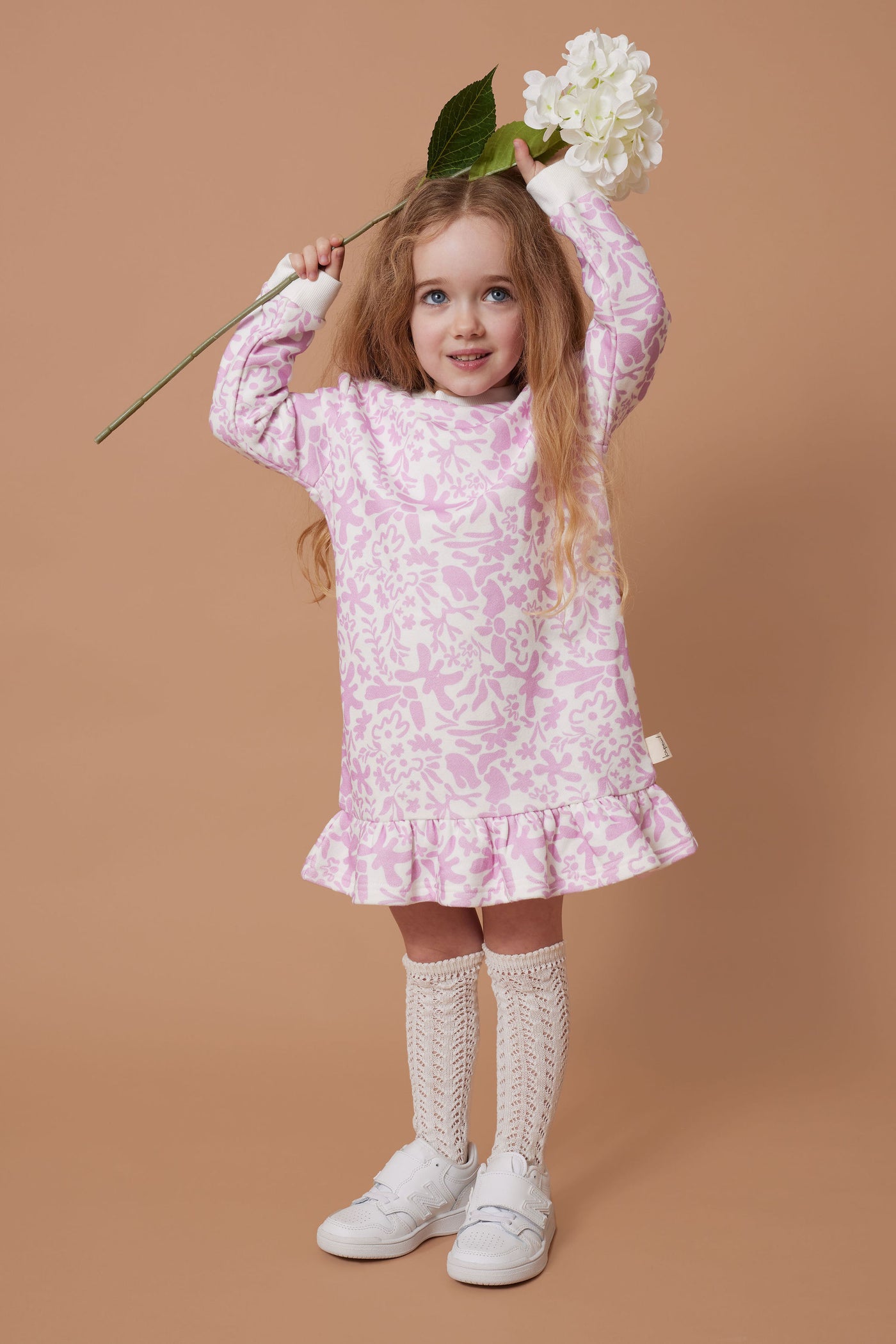 Kapow Kids Lavender Fleece Drop Waist Dress