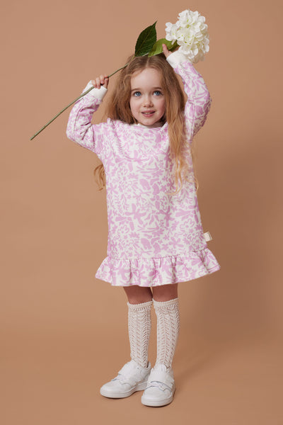 Kapow Kids Lavender Fleece Drop Waist Dress