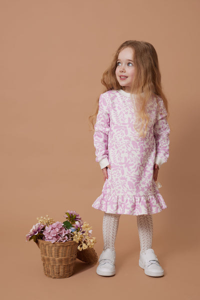 Kapow Kids Lavender Fleece Drop Waist Dress