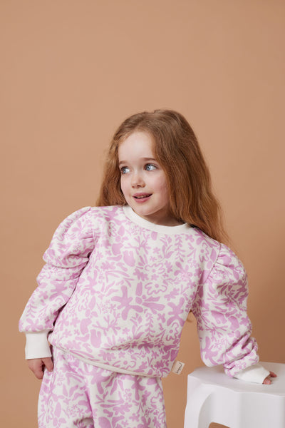 Kapow Kids Lavender Puff Sweater