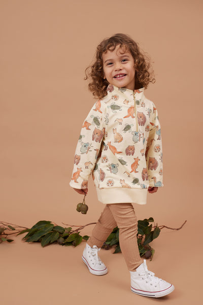 Kapow Kids Wild Wonders Half Zip Sweater