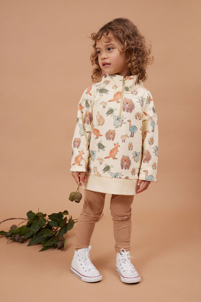 Kapow Kids Wild Wonders Half Zip Sweater