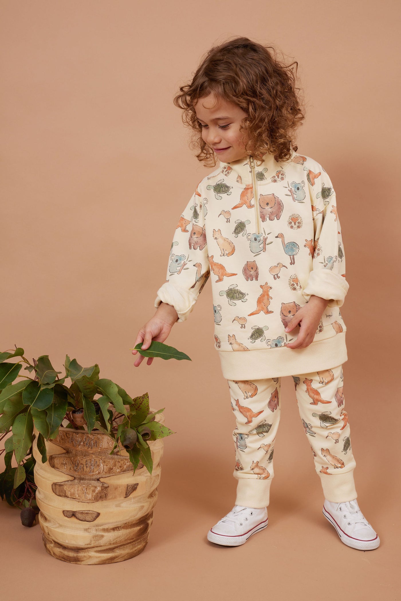 Kapow Kids Wild Wonders Half Zip Sweater