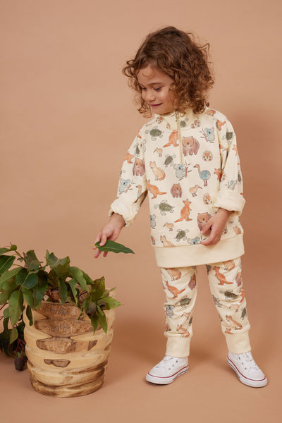 Kapow Kids Wild Wonders Half Zip Sweater