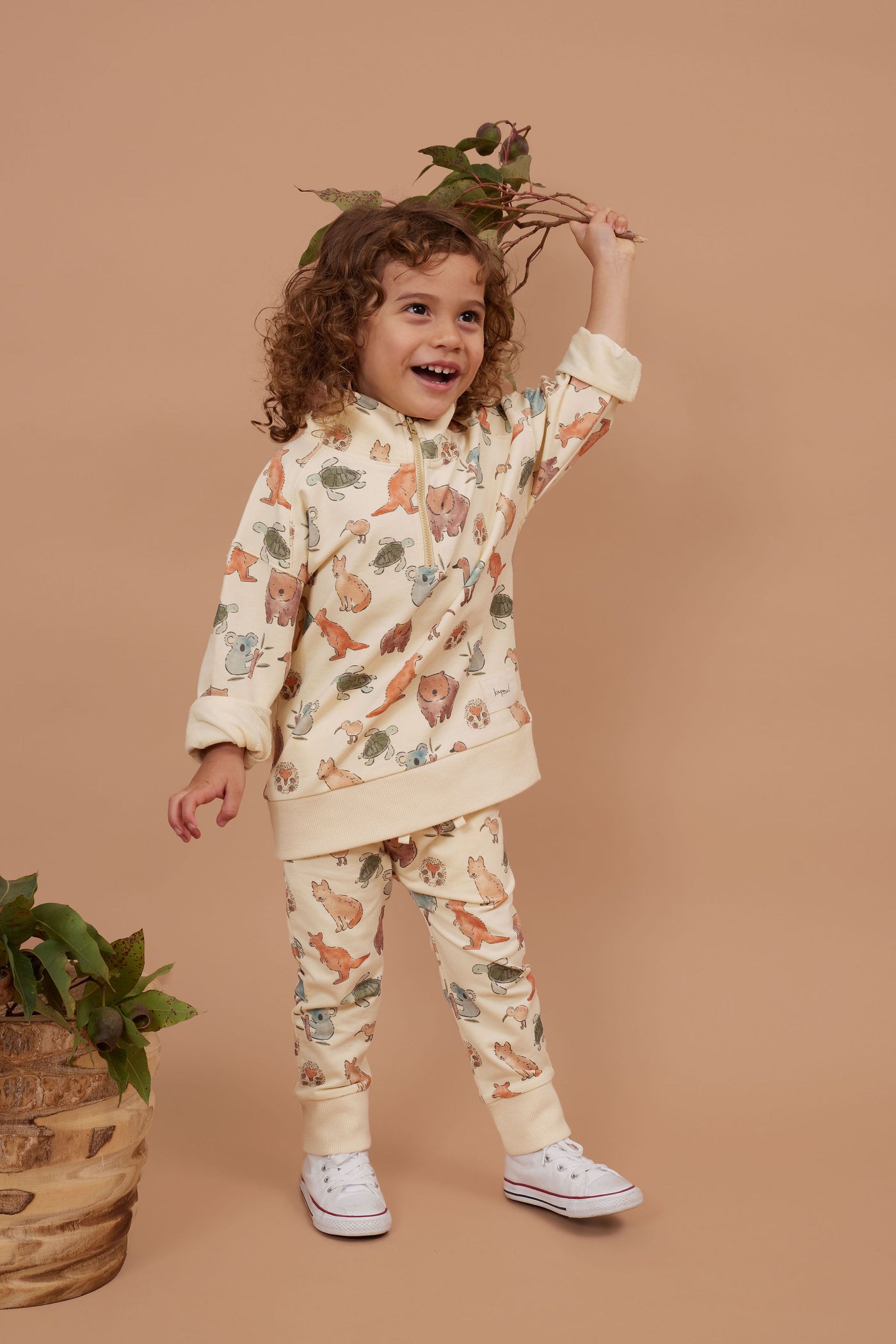Kapow Kids Wild Wonders Half Zip Sweater