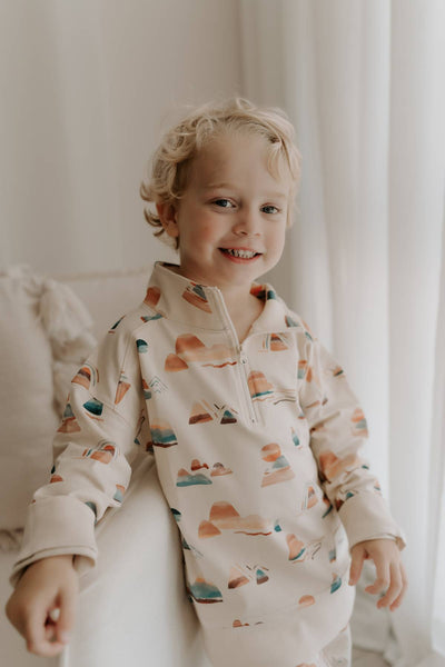 Kapow Kids Mountain Top Half Zip Sweater