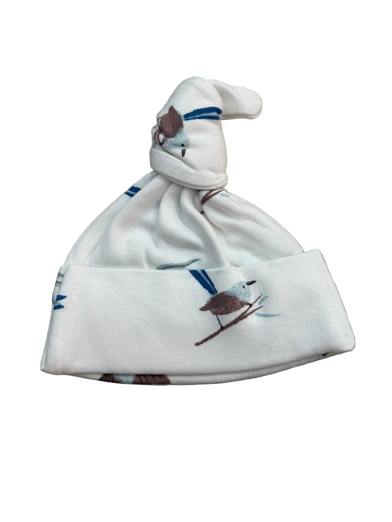 Tiny Twig Knotted Beanie - Blue Wren