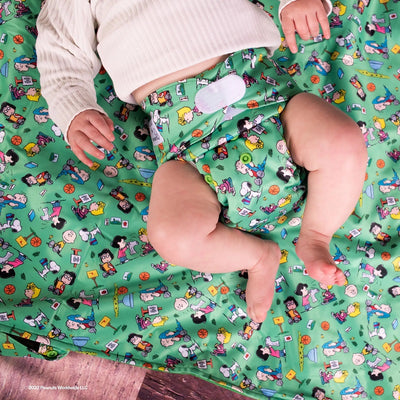 Monarch Wipe-Clean Change Mat - Snoopy In Green