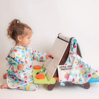 Monarch Licensed Mr. Men Little Miss Smock - Playing With Crayons