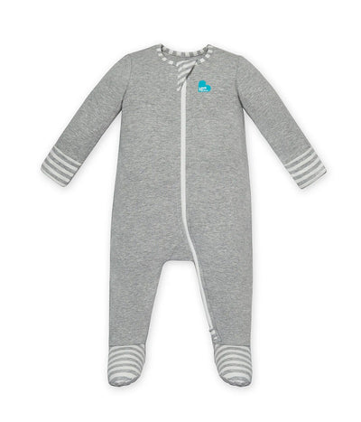 Love To Dream Long Sleeve Enclosed Foot Romper - Grey Marle