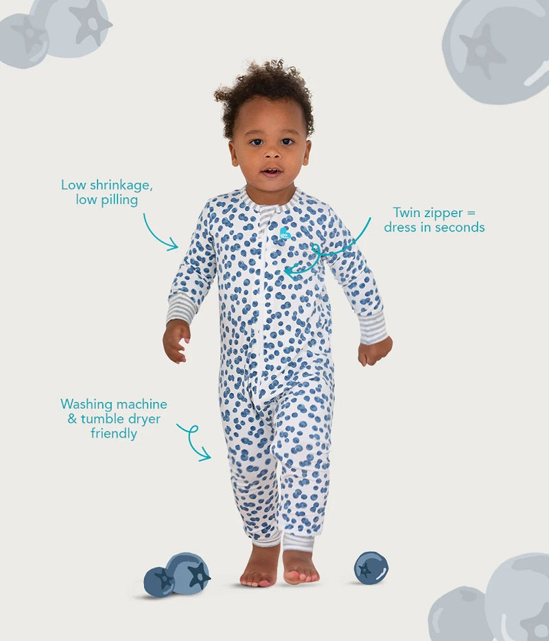 Love To Dream Long Sleeve Footless Romper - Olive Chicken Run