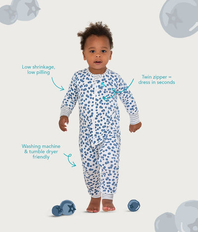 Love To Dream Long Sleeve Footless Romper - Olive Chicken Run