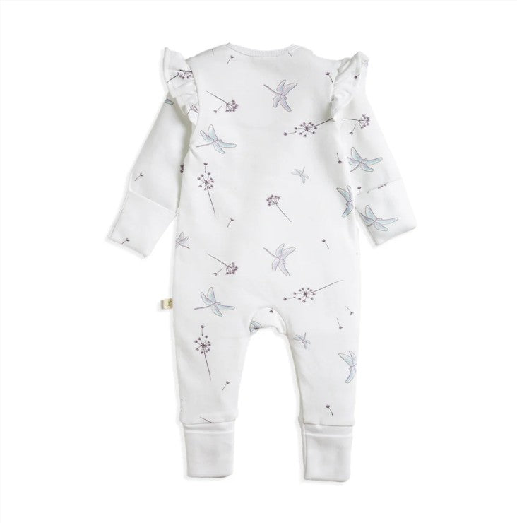 Tiny Twig Long Sleeve Frill Zipsuit - Dragon Fly
