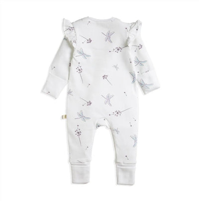 Tiny Twig Long Sleeve Frill Zipsuit - Dragon Fly