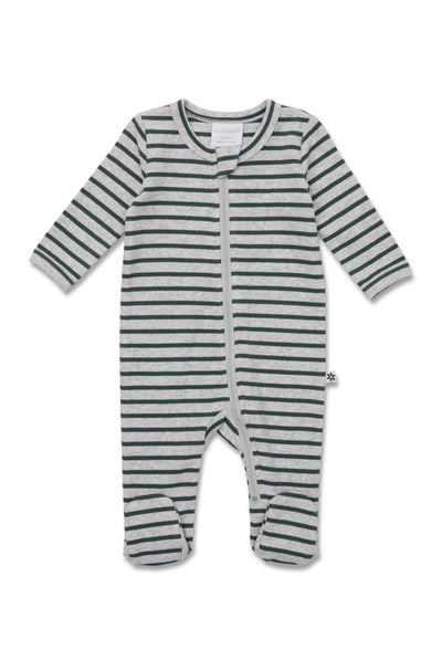 Marquise Boys Zipsuit - Grey Marle Stripe