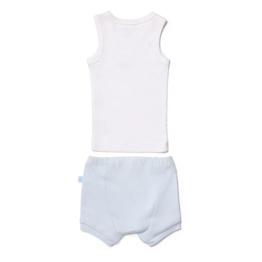 Marquise Safari Singlet & Bloomer Set - Blue/Print