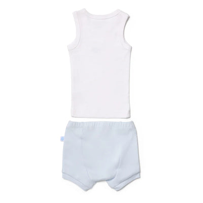 Marquise Safari Singlet & Bloomer Set - Blue/Print