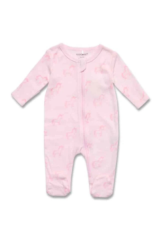 Marquise Unicorn and Stripes Zipsuits 2 Pack - Unicorn/Stripe